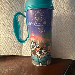 Disney Blue Travel Mug with Mickey and Friends